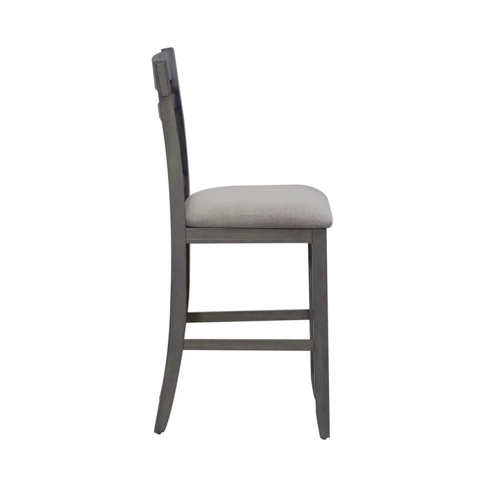 Liberty Furniture Lawson Splat Back Counter Chair (Set of 2) in Weathered Gray