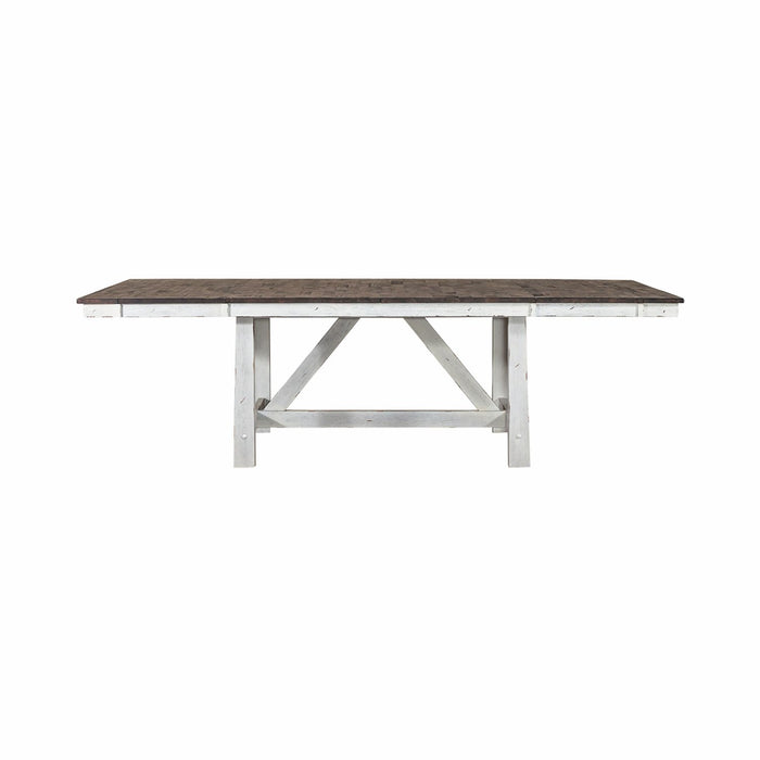 Farmhouse Trestle Table in White image