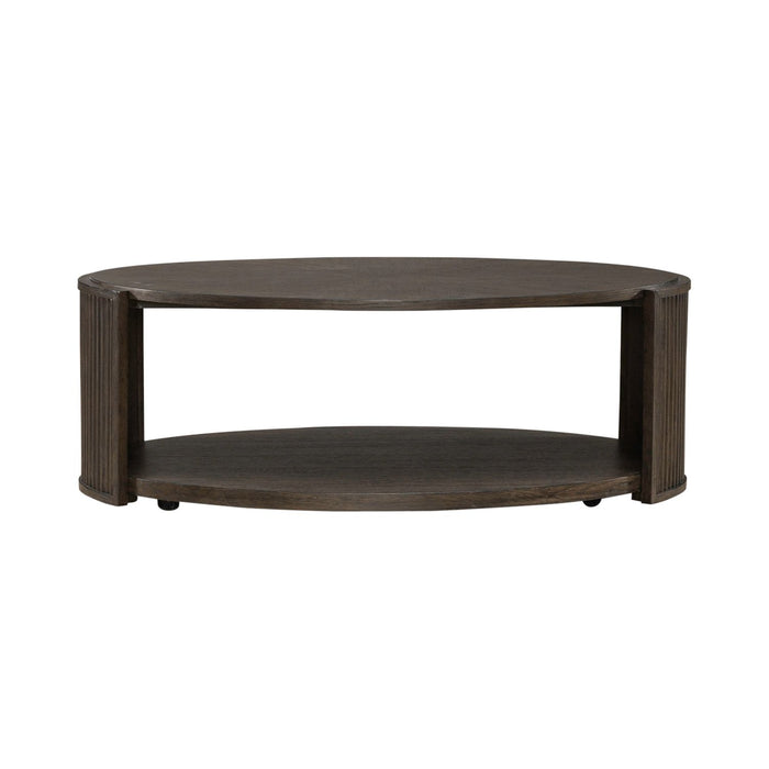 City View Oval Cocktail Table in Coffee Bean - Gibson McDonald Furniture & Mattress 