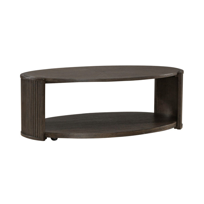 City View Oval Cocktail Table in Coffee Bean - Gibson McDonald Furniture & Mattress 