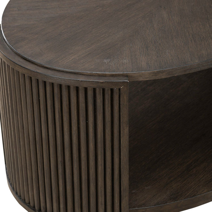 City View Oval Cocktail Table in Coffee Bean - Gibson McDonald Furniture & Mattress 