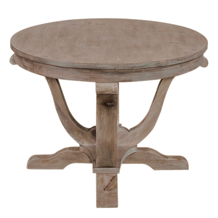 Greystone Mill Oval Cocktail Table in Stone White - Gibson McDonald Furniture & Mattress 