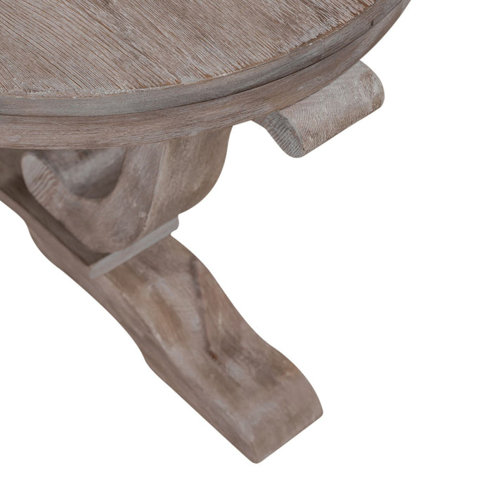 Greystone Mill Oval Cocktail Table in Stone White - Gibson McDonald Furniture & Mattress 