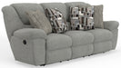 Trifecta Sofa w/3 Recliners and Drop Down Table - Gibson McDonald Furniture & Mattress 