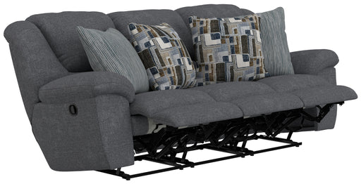 Trifecta Sofa w/3 Recliners and Drop Down Table - Gibson McDonald Furniture & Mattress 