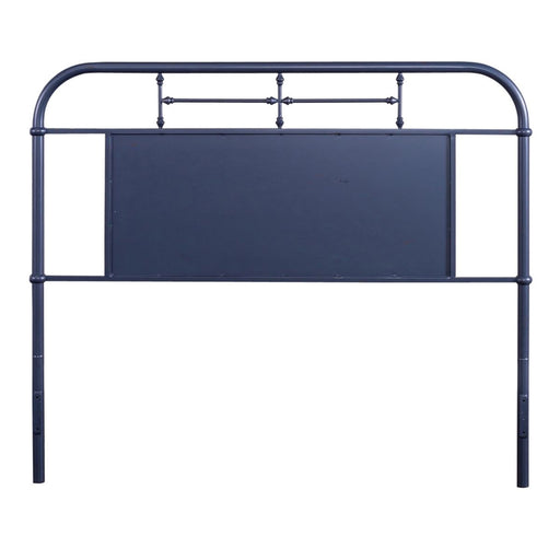 Liberty Furniture Vintage Series Queen Metal Headboard in Navy image