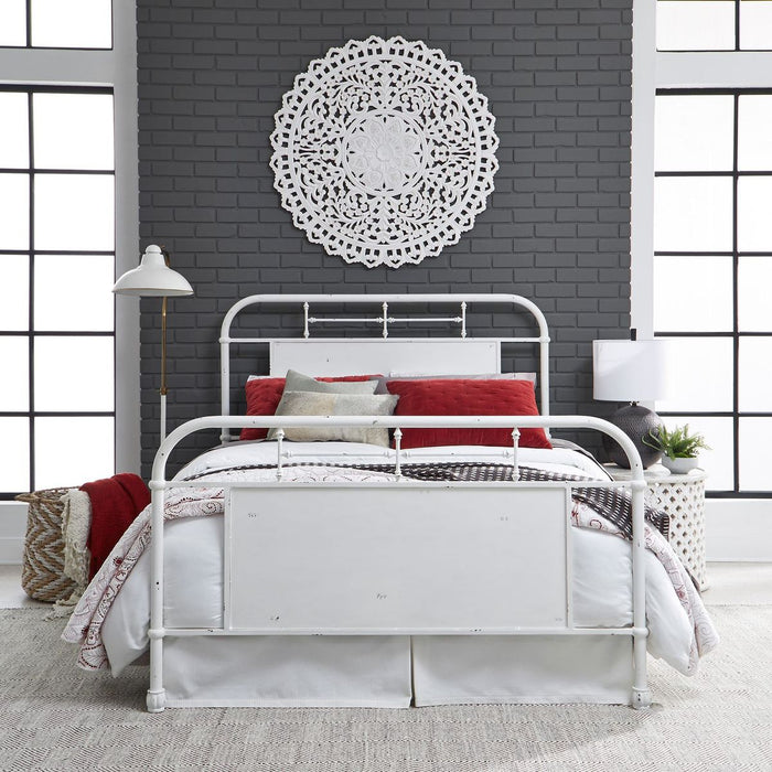 Liberty Furniture Vintage Series King Metal Bed in Antique White