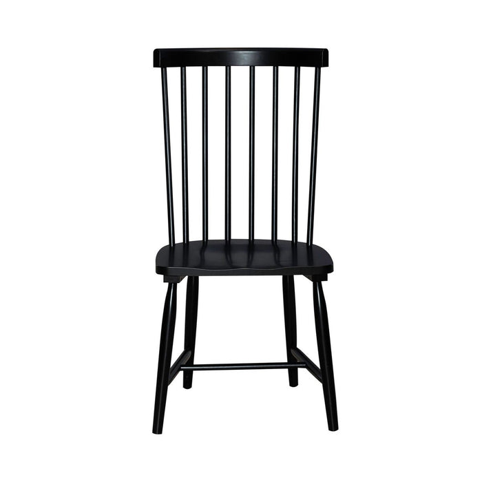 Liberty Furniture Capeside Cottage Spindle Back Side Chair (Set of 2) in Royal Black