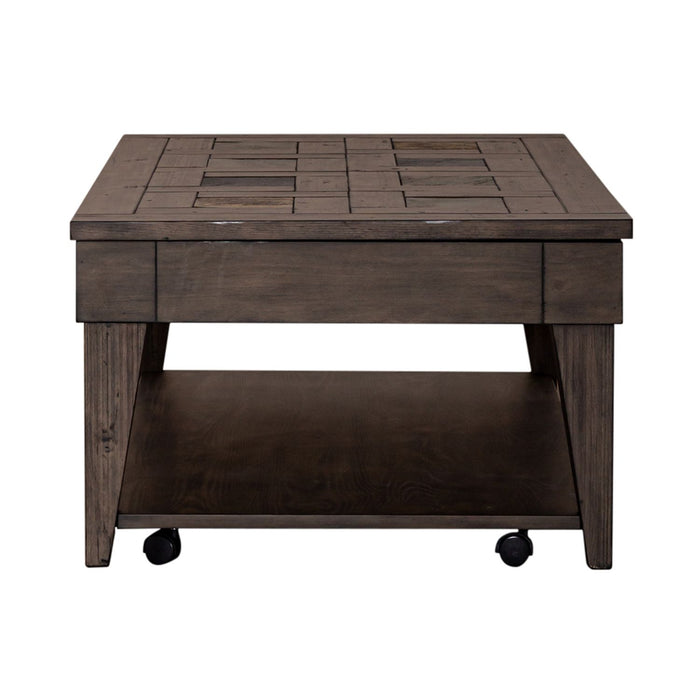 Arrowcreek Lift Top Cocktail Table in Weathered Stone - Gibson McDonald Furniture & Mattress 