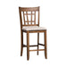Santa Rosa II 24" Lattice Back Ct Ht Chair (Set of 2) in Antique Honey - Gibson McDonald Furniture & Mattress 