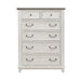 River Place 6 Drawer Chest in Riverstone White and Tobacco image