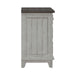 River Place 3 Drawer Nightstand with Charging Station in Riverstone White and Tobacco - Gibson McDonald Furniture & Mattress 