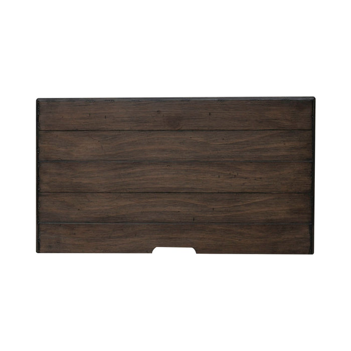 River Place 3 Drawer Nightstand with Charging Station in Riverstone White and Tobacco - Gibson McDonald Furniture & Mattress 
