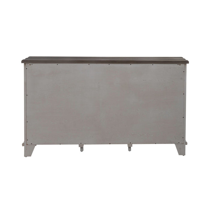 River Place Accent Server in Riverstone White & Tobacco image