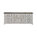 River Place Entertainment Console in Riverstone White/Tobacco - Gibson McDonald Furniture & Mattress 