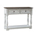 Magnolia Manor Hall Console in Antique White & Weathered Bark EST SHIP TIME APPX 4 WEEKS - Gibson McDonald Furniture & Mattress 