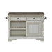 Magnolia Manor Bar Cart in Antique White & Weathered Bark EST SHIP TIME APPX 4 WEEKS image