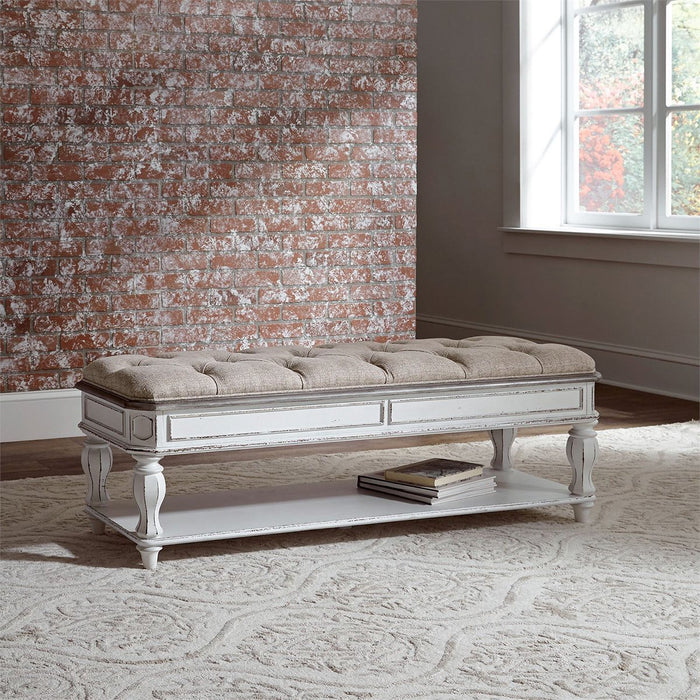 Liberty Magnolia Manor Bed Bench in Antique White