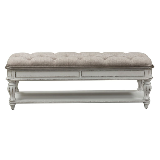 Magnolia Manor Bed Bench in Antique White - Gibson McDonald Furniture & Mattress 