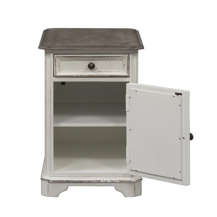 Liberty Magnolia Manor Chair Side Table in Antique White