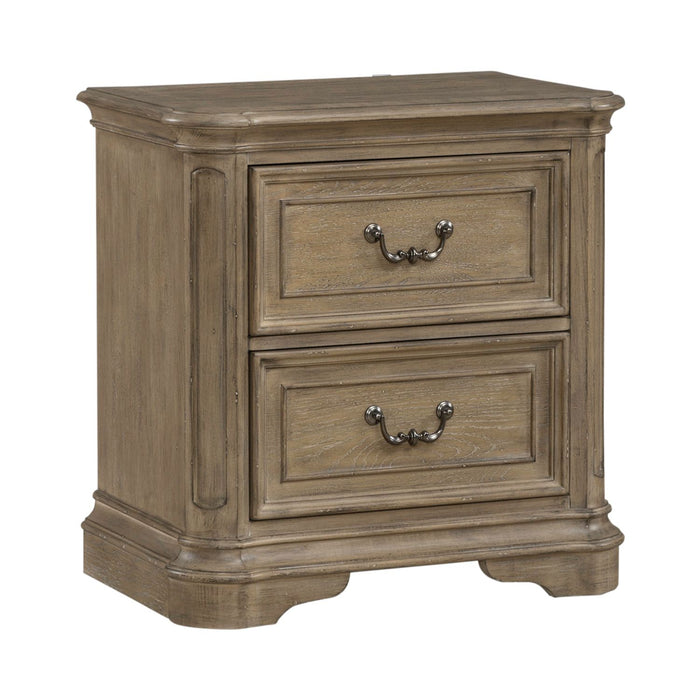 Magnolia Manor II 2 Drawer Nightstand in Weathered Bisque - Gibson McDonald Furniture & Mattress 