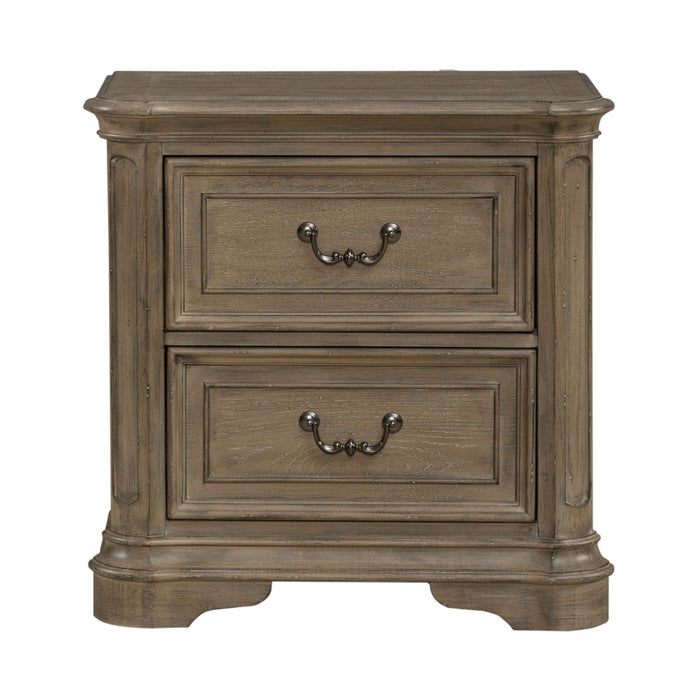 Magnolia Manor II 2 Drawer Nightstand in Weathered Bisque - Gibson McDonald Furniture & Mattress 