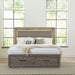 Liberty Furniture Horizons King Panel Storage Bed with HB Lights in Graystone image