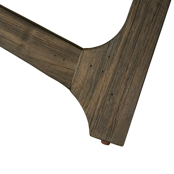 Cascade Round Cocktail Table in Wire Brush Rustic Brown - Gibson McDonald Furniture & Mattress 