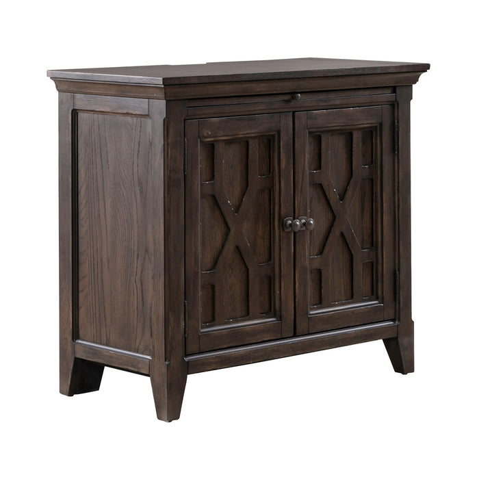 Paradise Valley 2 Door Bedside Chest with Charging Station in Saddle Brown - Gibson McDonald Furniture & Mattress 