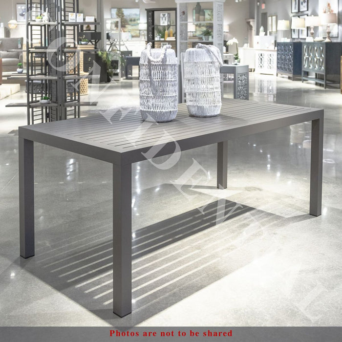 Liberty Furniture Plantation Key Outdoor Rectangular Leg Table in Granite