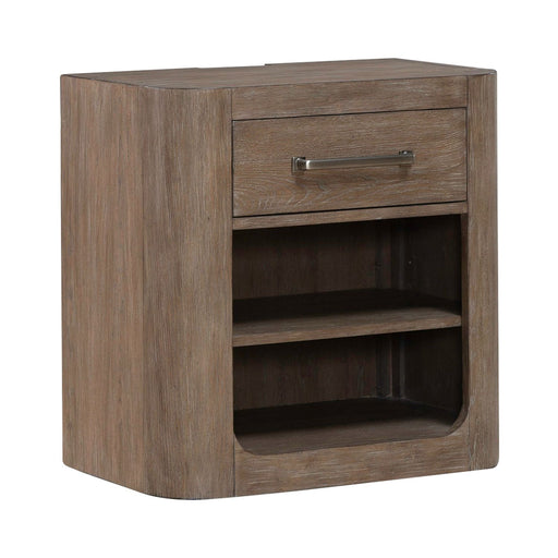 South Bend Open Nightstand w/ Charging Station in Burnished Clay - Gibson McDonald Furniture & Mattress 