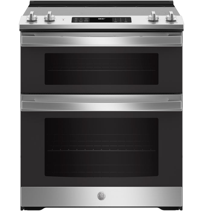 GE 30" Slide-In Electric Convection Double Oven Range