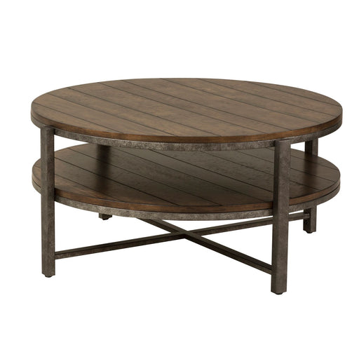 Breckinridge Round Cocktail Table in Mahogany - Gibson McDonald Furniture & Mattress 