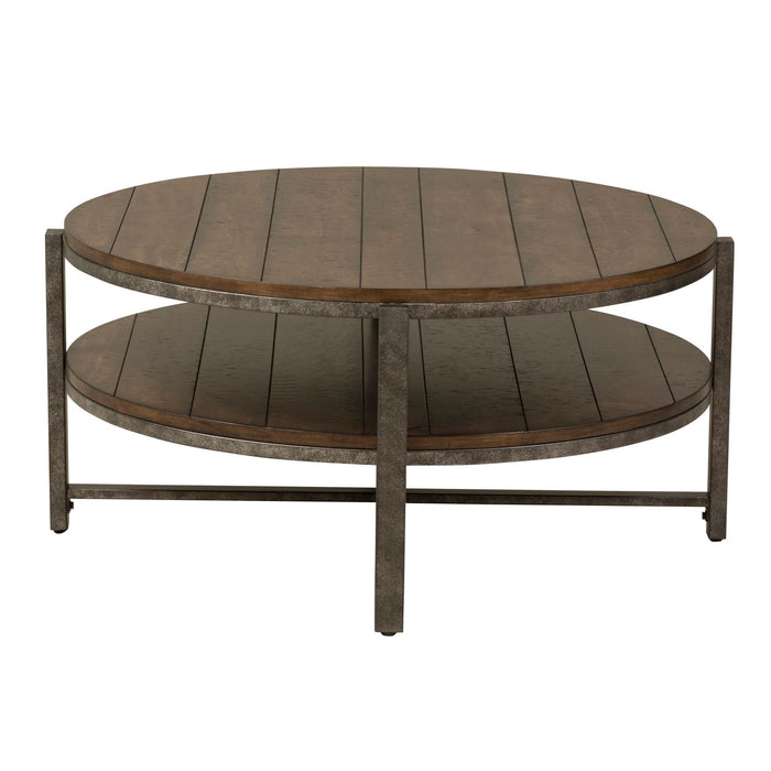 Breckinridge Round Cocktail Table in Mahogany - Gibson McDonald Furniture & Mattress 