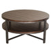Breckinridge Round Cocktail Table in Mahogany - Gibson McDonald Furniture & Mattress 