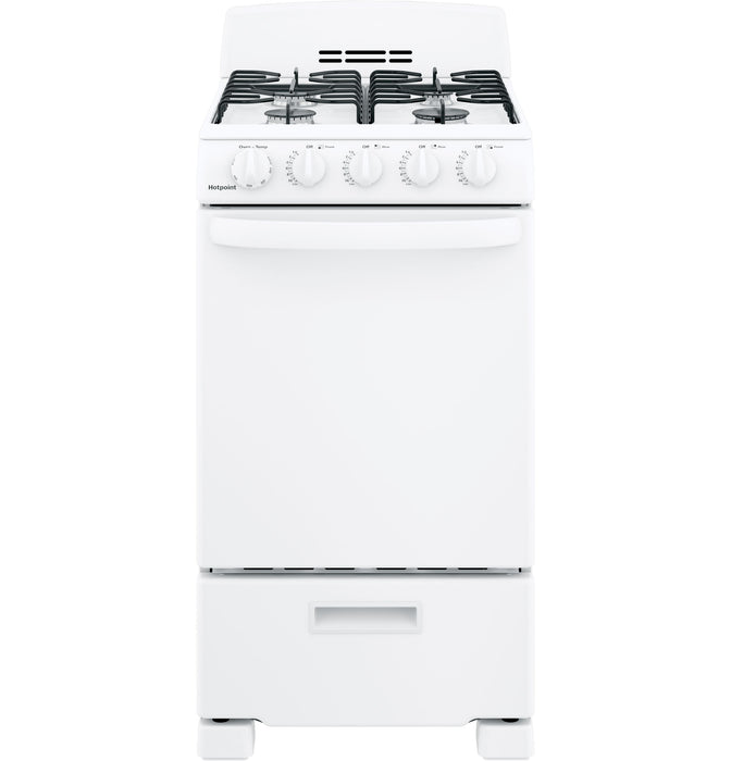 Hotpoint¨ 20" Front-Control Free-Standing Gas Range with Sealed Burners