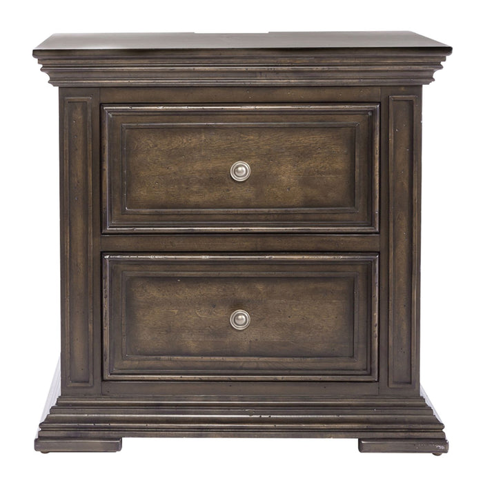 Big Valley 2 Drawer Night Stand w/ Charging Station
