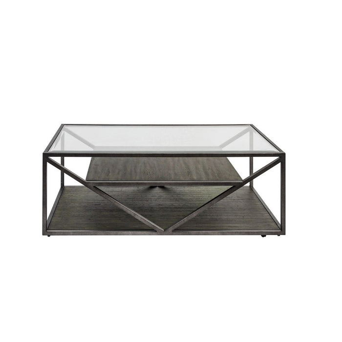 Liberty Furniture Arista Rectangular Cocktail Table in Cobblestone Brown image