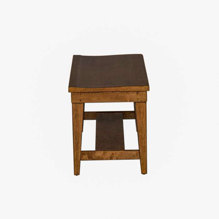 Hearthstone Bench in Rustic Oak - Gibson McDonald Furniture & Mattress 