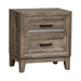 Ridgecrest 2 Drawer Nightstand in Cobblestone - Gibson McDonald Furniture & Mattress 