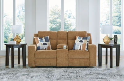 Kanlow Reclining Loveseat with Console - Gibson McDonald Furniture & Mattress 