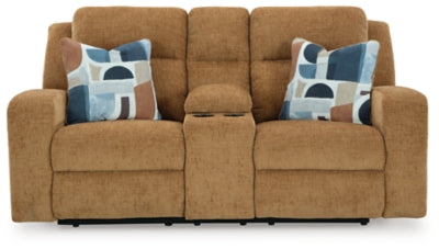 Kanlow Reclining Loveseat with Console - Gibson McDonald Furniture & Mattress 