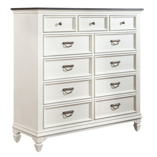 Allyson Park 11 Drawer Chesser in Wirebrushed White - Gibson McDonald Furniture & Mattress 