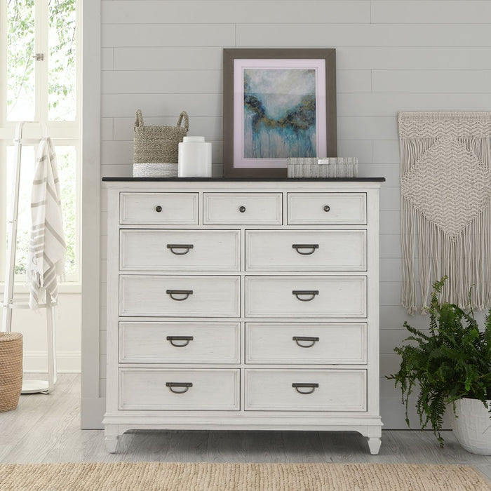 Liberty Furniture Allyson Park 11 Drawer Chesser in Wirebrushed White