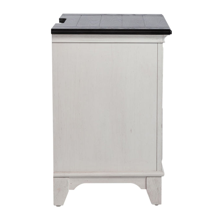 Allyson Park 2 Drawer Nightstand with Charging Station in White - Gibson McDonald Furniture & Mattress 