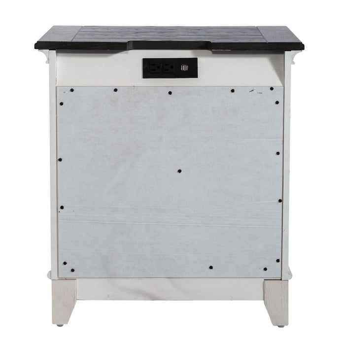 Allyson Park 2 Drawer Nightstand with Charging Station in White - Gibson McDonald Furniture & Mattress 