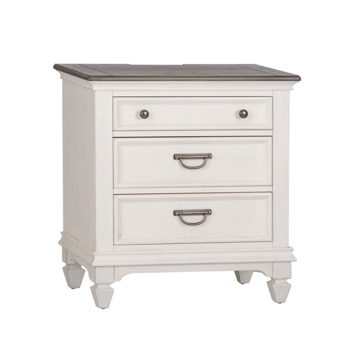 Allyson Park Nightstand in Wirebrushed White - Gibson McDonald Furniture & Mattress 