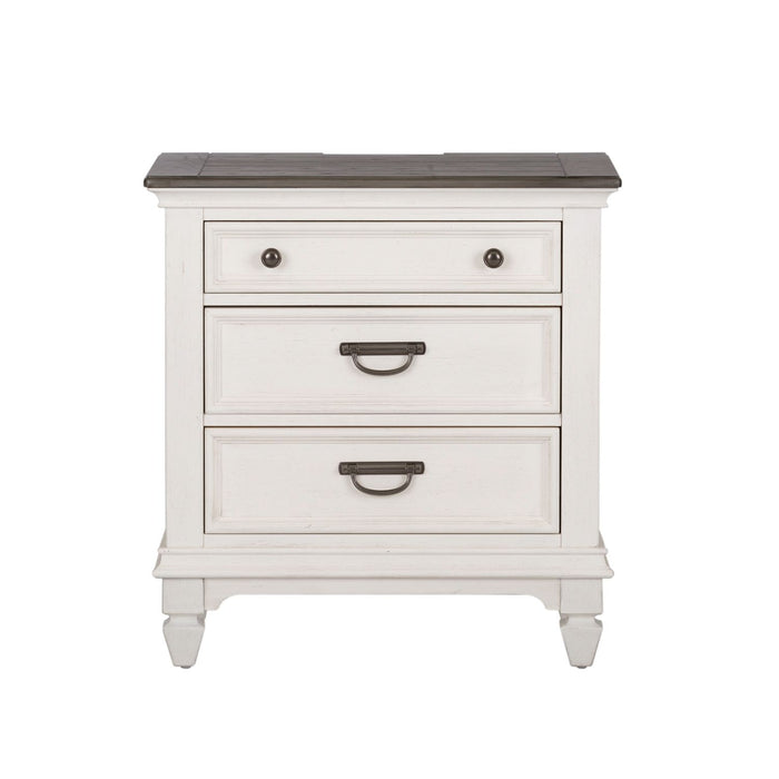 Allyson Park Nightstand in Wirebrushed White - Gibson McDonald Furniture & Mattress 