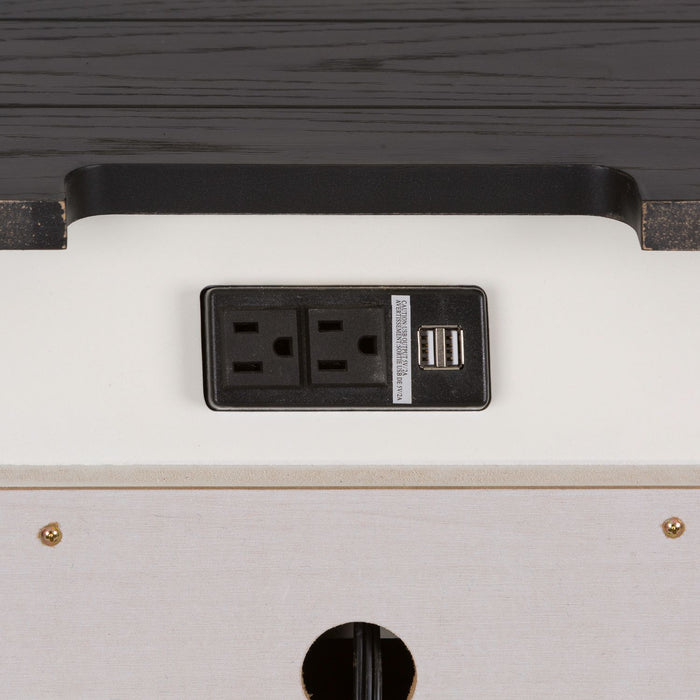 Allyson Park Nightstand in Wirebrushed White - Gibson McDonald Furniture & Mattress 