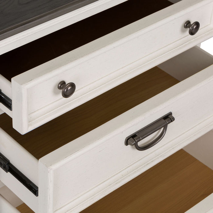 Allyson Park Nightstand in Wirebrushed White - Gibson McDonald Furniture & Mattress 